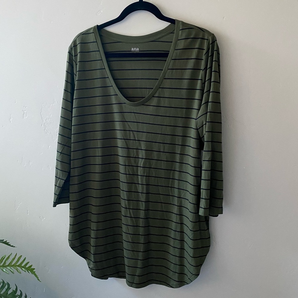 COPY - 3/$15 Striped 3/4 Sleeve Top